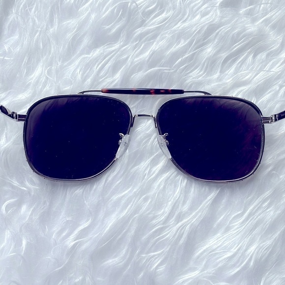 Zadig & Voltaire Pilot Aviator Sunglasses Metal Frame Blue Reflective Lens - Picture 13 of 16